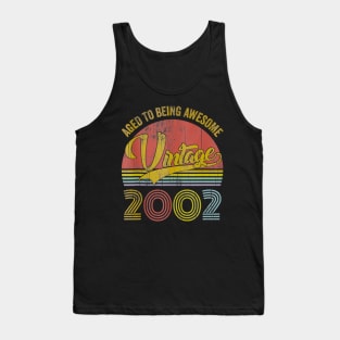 Classic 18th birthday for men women Vintage Rainbow 2002 Tank Top